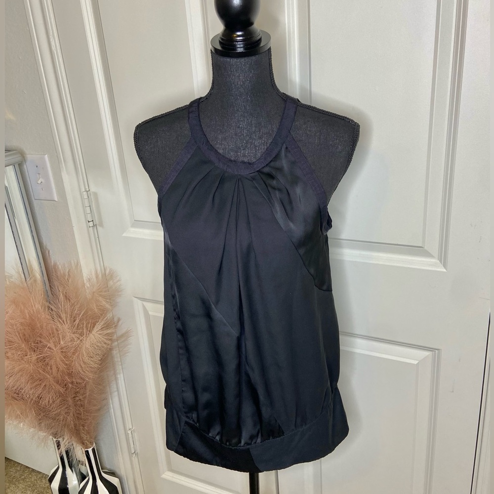 Calvin Klein Womens Black Sleeveless Blouse Size Medium